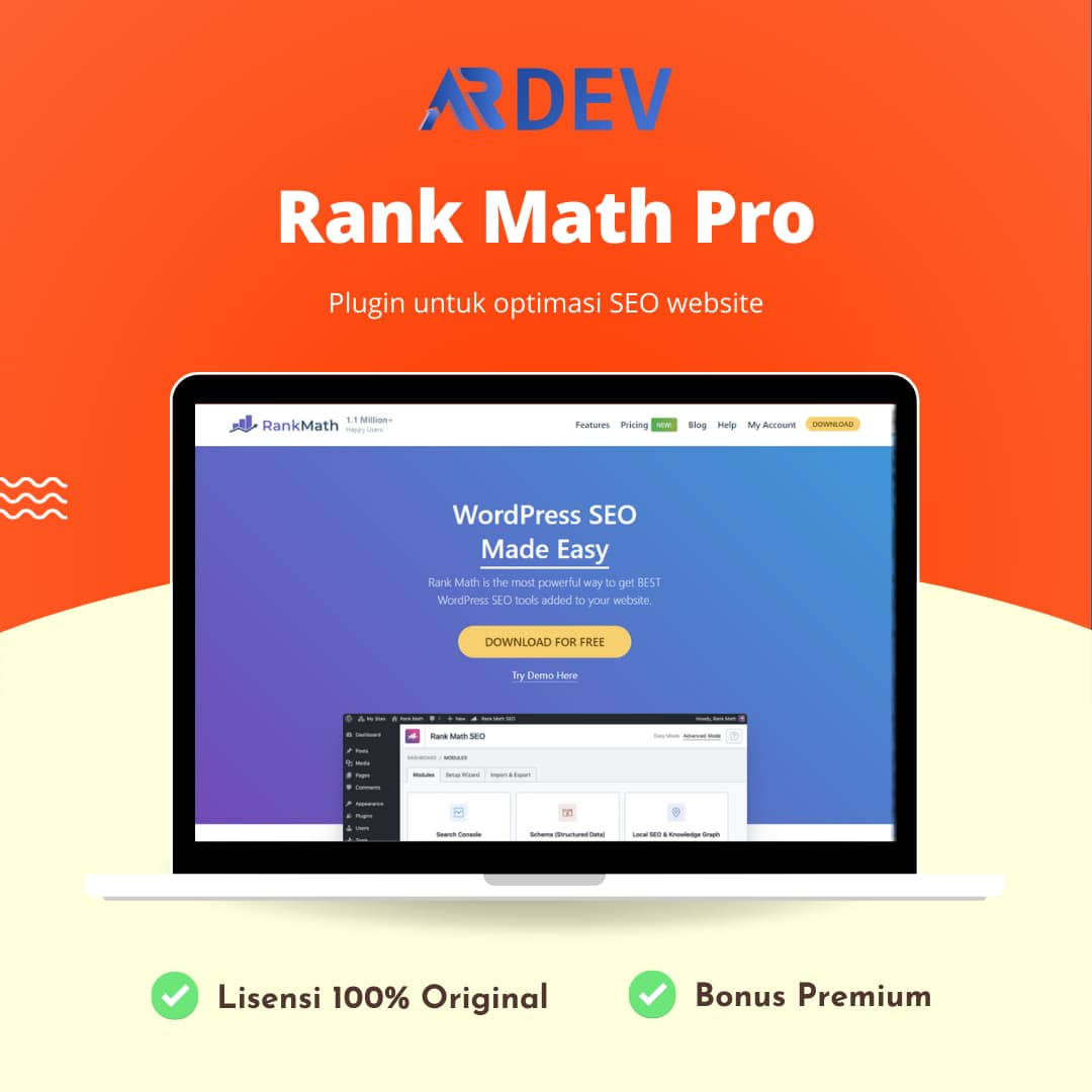 Jasa Insall Plugin Rank Math Pro