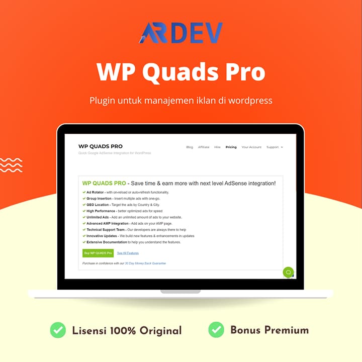 Jasa Install Plugin WP Quads Pro